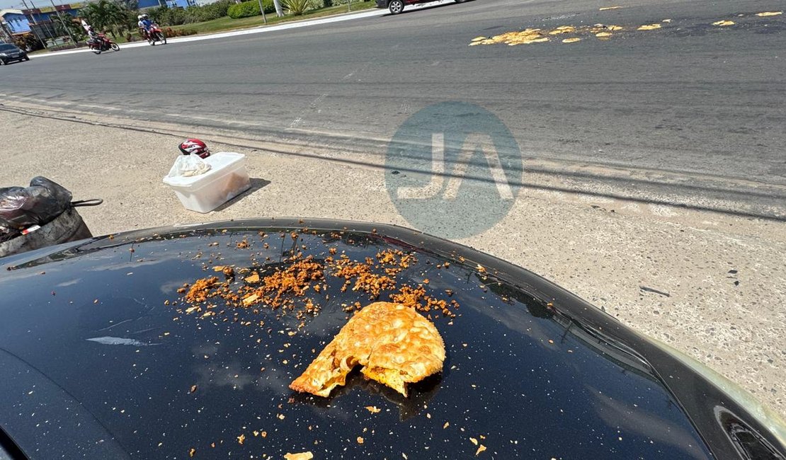 Entregador de lanches fica ferido em colisão na AL-110, em Arapiraca