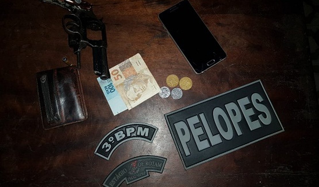 Pelopes tira mais uma arma de circulação e prende suspeito em Arapiraca