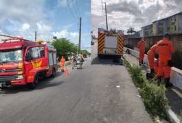 Corpo masculino é resgatado em vala, em Maceió