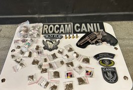 PM prende homem que estava traficando drogas e intimidando população com revólver em Arapiraca