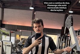 Padre Patrick treina com camisa do ASA e brinca sobre o Flamengo nas redes sociais
