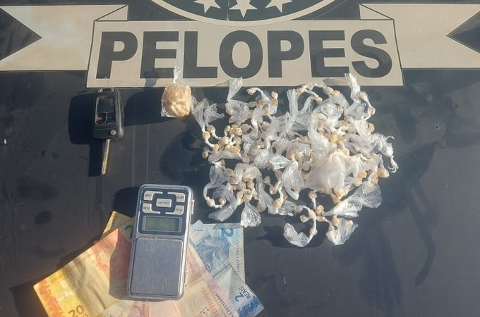 Homem é preso por tráfico de drogas durante ação do Pelopes em bairro de Arapiraca