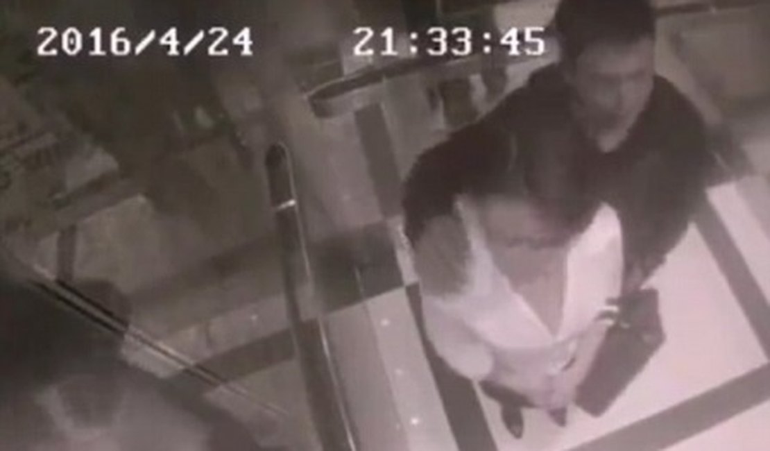 Homem assedia mulher em elevador e vídeo registra reação; confira