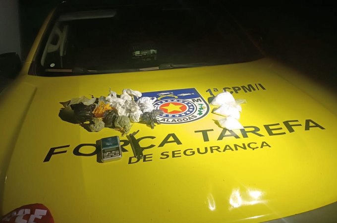 Polícia Militar apreende revólver e cerca de um quilo de entorpecentes no Agreste alagoano