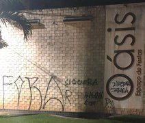 Muro do CT do ASA é pichado após derrota para o CRB Sub-20 na Copa Alagoas