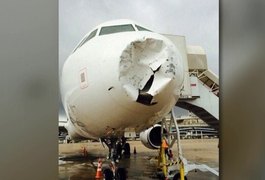 Tempestade de granizo amassa avião e provoca pouso forçado no Rio