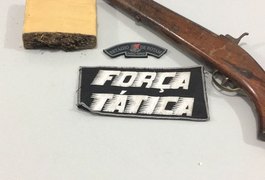 Força Tática prende homem suspeito de assaltar posto de combustível em Taquarana