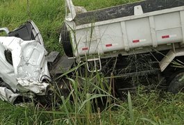 Condutor de caçamba morre após tombamento de veiculo em Alagoas