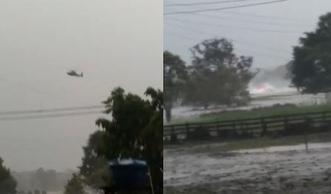 Vídeo registra queda de aeronave do Exército em rio no interior do Amazonas