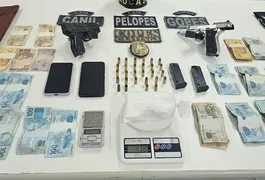 Operação policial apreende cocaína, arma e R$ 10 mil no Sertão de Alagoas; um homem é preso