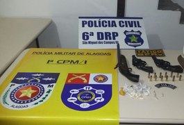 Sete pessoas são detidas por porte ilegal de arma de fogo e tráfico de drogas