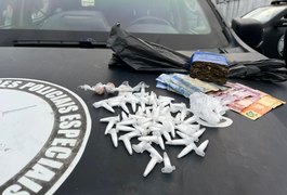 BOPE prende indivíduo com drogas e mandado de prisão na Grota do Cigano