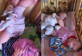 Imagens de crianças amarradas em berço de creche revoltam internautas na web