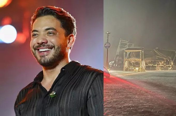 Show de Wesley Safadão é cancelado após palco ser destruído por temporal no Piauí