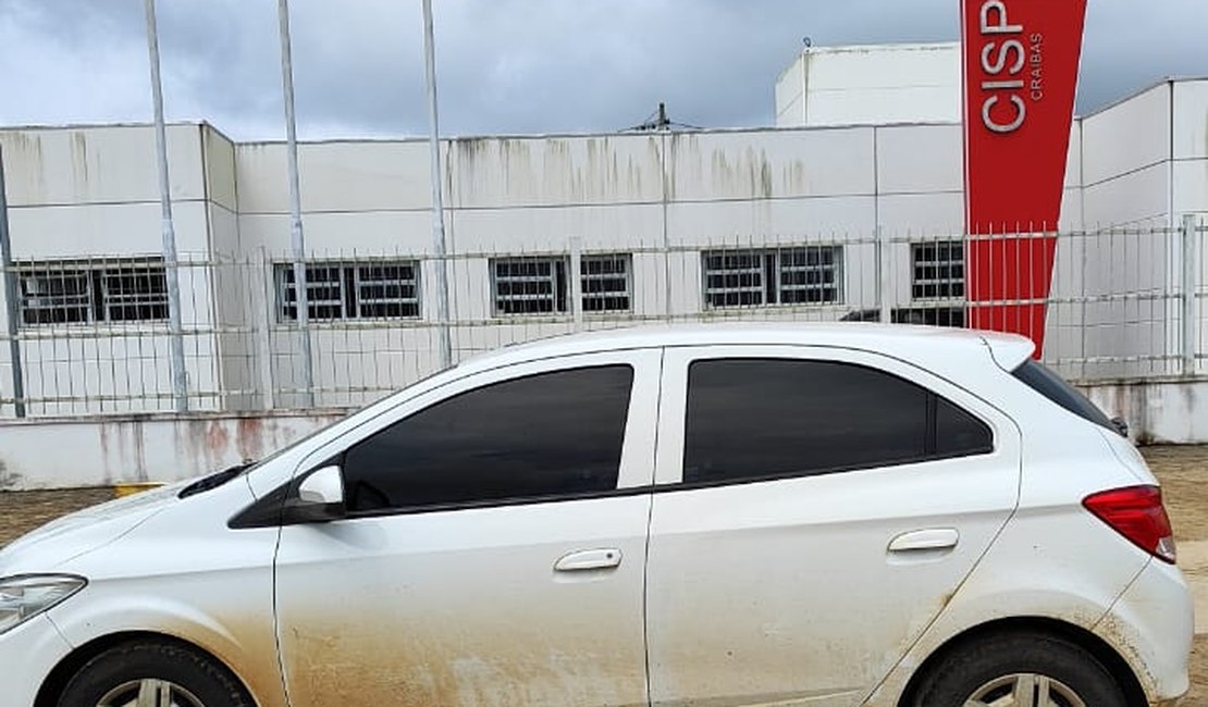 Ação policial localiza automóvel roubado de motorista por aplicativo, no Agreste alagoano