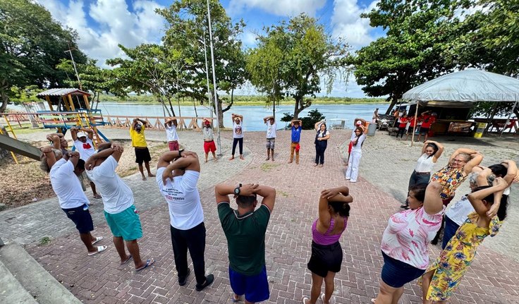 CAPS de Penedo encerra ações do Janeiro Branco com atividades ao ar livre às margens do rio São Francisco