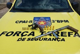 Força Tarefa prende suspeito e apreende duas armas em Arapiraca