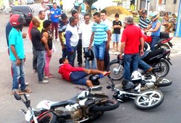 Colisão envolvendo duas motocicletas deixa condutor ferido em Arapiraca