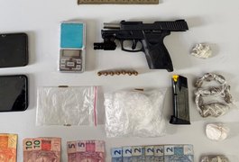 Duas pessoas são presas por tráfico de drogas e porte ilegal de arma, ﻿em Piranhas
