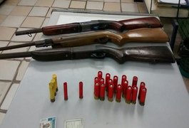 Polícias Militar e Civil apreendem armas de fogo e munições em Murici