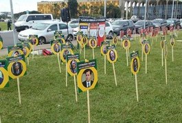 Grupos anti-PT montam 'mapa do impeachment' na Esplanada