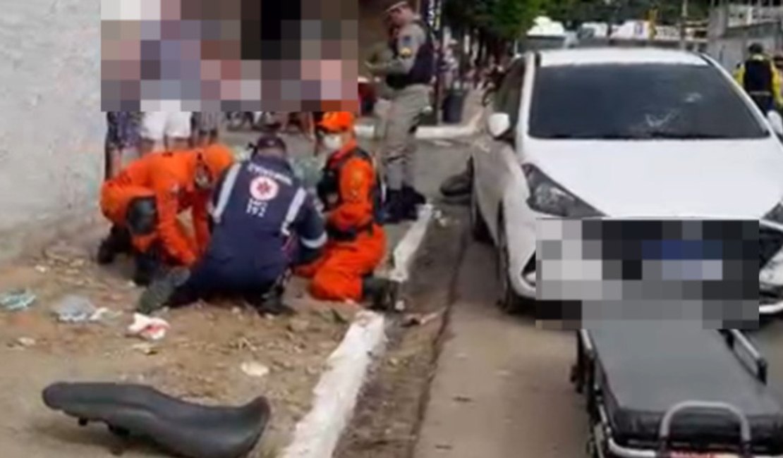Colisão entre carro e motocicleta deixa feridos na Av. Pedro Leão, em Arapiraca