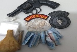 Pelopes apreende crack e arma de fogo em Colônia Leopoldina