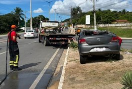 Capotamentos na Rota do Mar e no Pontal deixam feridos, em Maceió