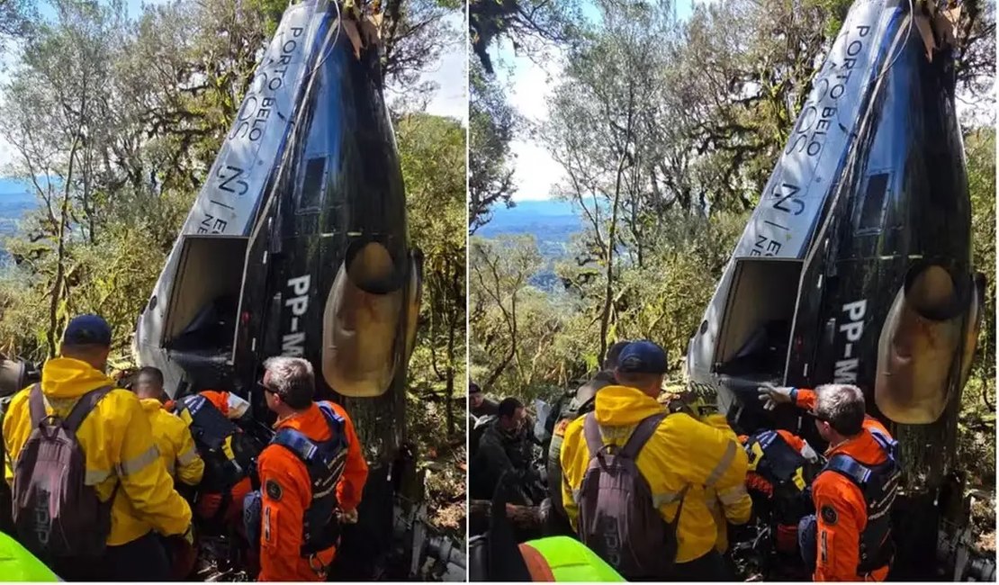 Corpos de vítimas de queda de helicóptero em SC são liberados