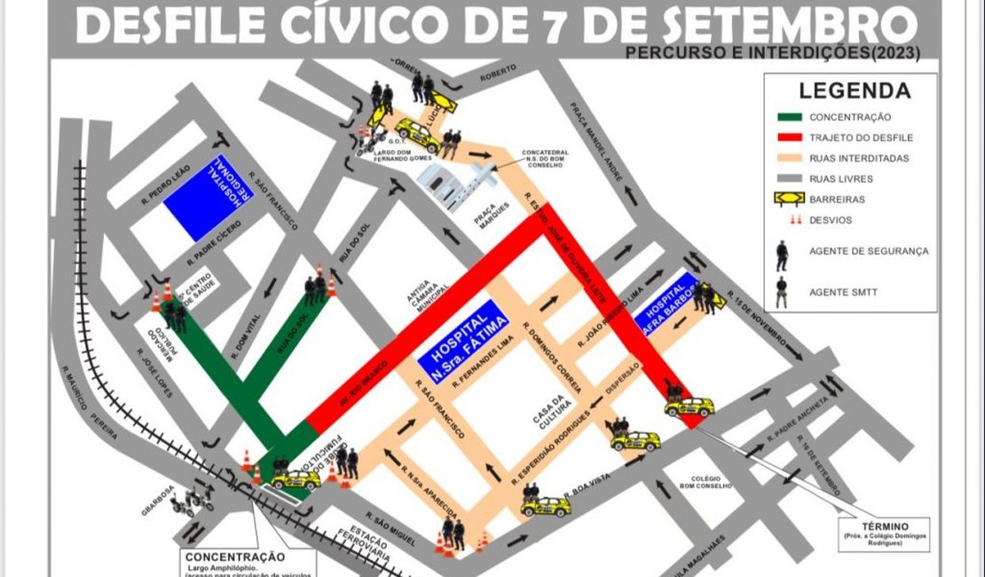 SMTT anuncia plano de segurança viária para o desfile de 7 de Setembro em Arapiraca
