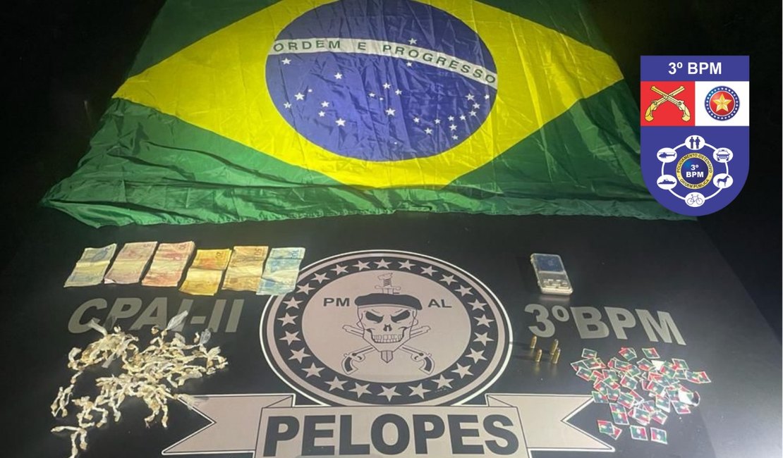 Homem é preso ao ser flagrado com drogas e arma de fogo no bairro Alto do Cruzeiro