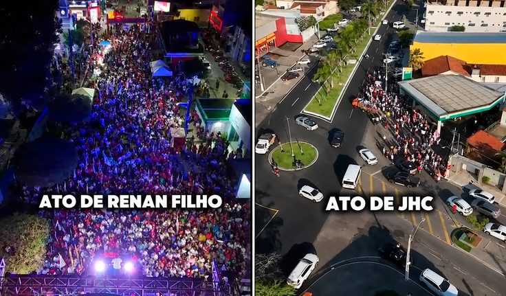 Santana do Ipanema: JHC não consegue reunir público, enquanto Renan Filho arrasta multidão