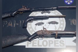 Dupla foge em matagal e deixa três armas de fogo para trás em Palmeira dos Índios