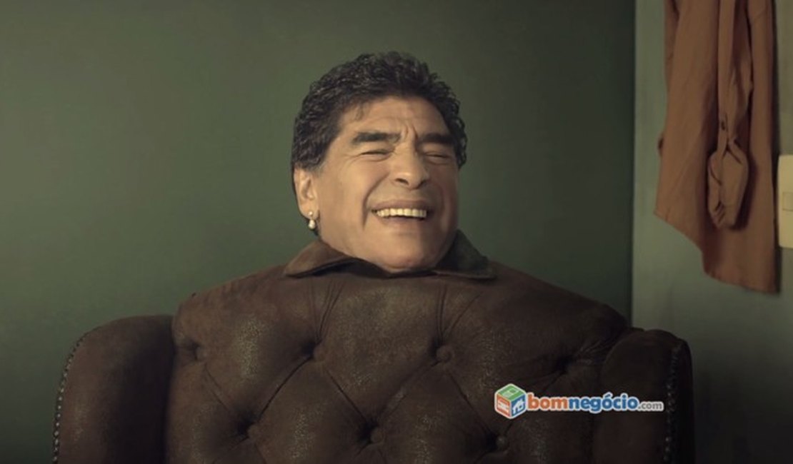 Maradona é poltrona irritante em novo comercial de site