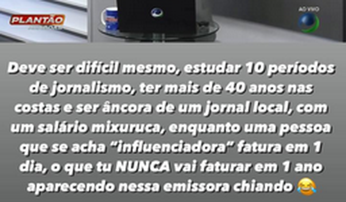 Influenciadores alagoanos promovem ataques contra jornalistas de emissora nas redes sociais