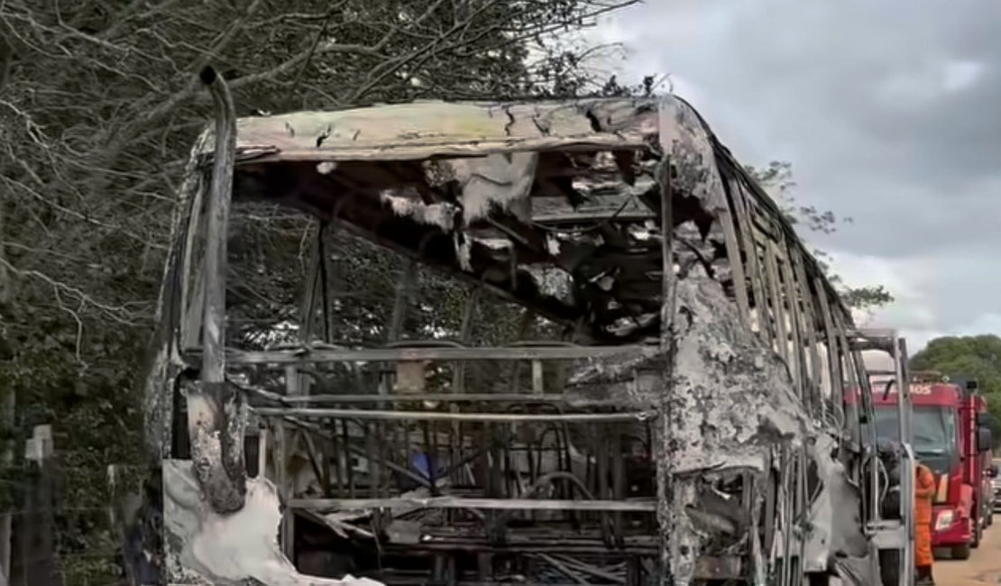Pane elétrica provoca incêndio e destrói ônibus escolar na zona rural de Craíbas