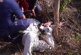 Pneu se solta de caminhão e atinge van e motociclista em Arapiraca