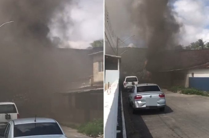 Incêndio em residência assusta moradores de Fernão Velho, em Maceió