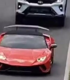 Lamborghini é interceptada pela PRF na Bahia após motorista tentar dar calote de R$ 3,50 em pedágios