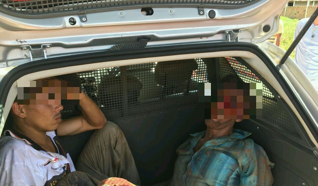 Dupla suspeita de roubos é agredida pela população na AL-101 Sul