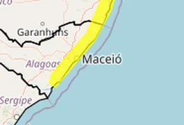 Alerta do Inmet prevê perigo potencial de acumulado de chuva para 25 cidades alagoanas