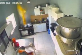 Vídeo mostra panela de pressão explodindo em restaurante de Santana do Ipanema