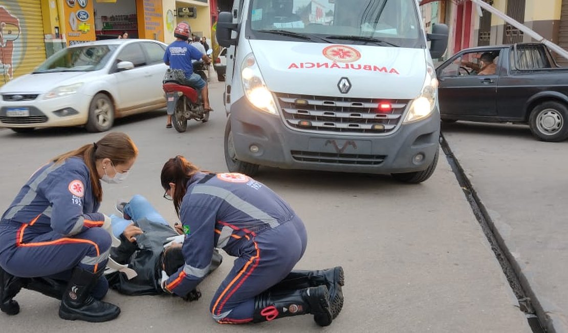 Acidente entre motos deixa feridos no bairro Ouro Preto, em Arapiraca