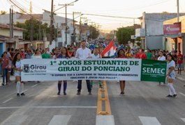 Apresentações culturais e escolha da garota estudantil marcam abertura dos jogos estudantis em Girau do Ponciano