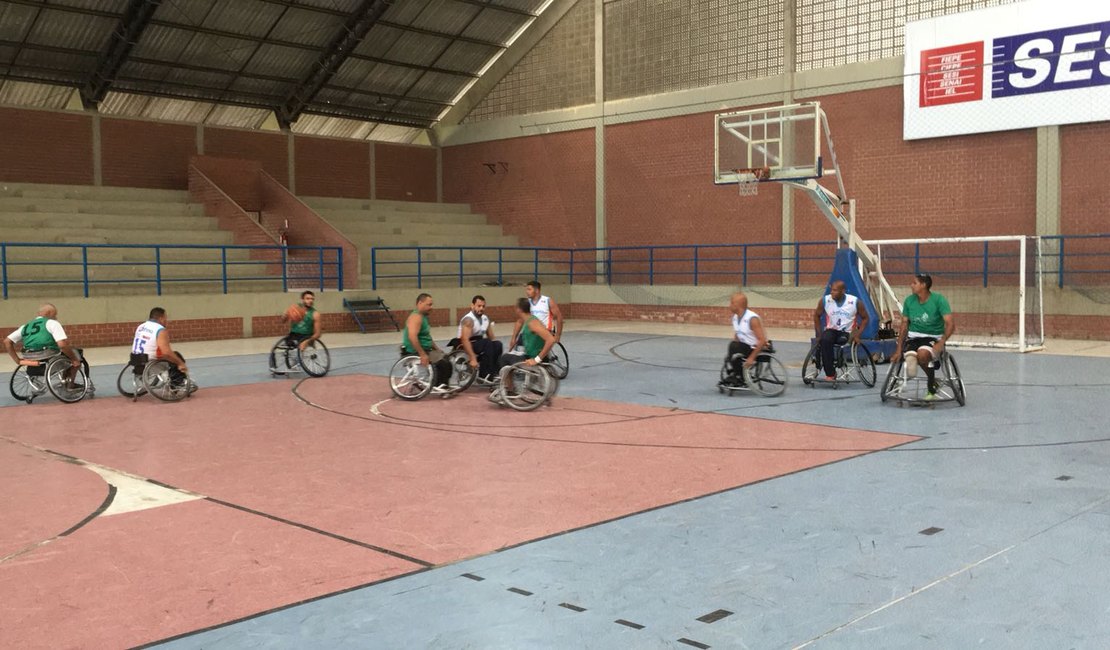 Arapiraquenses se preparam no Recife para o Campeonato Brasileiro de Basquete em Cadeira de Rodas