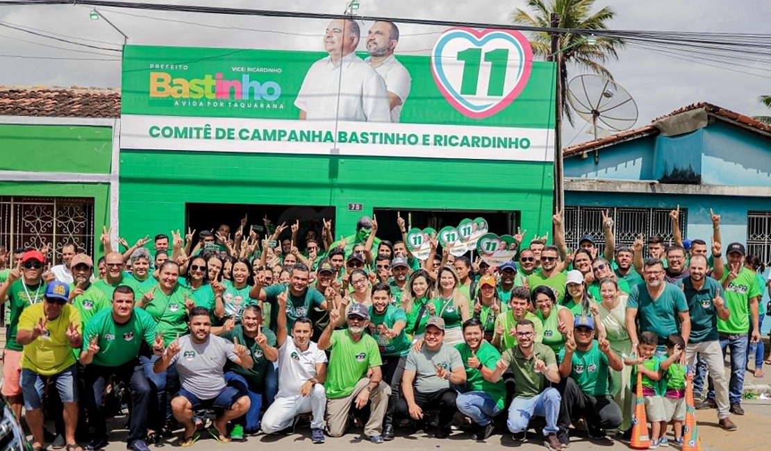 Inauguração de comitê e adesivaço marcam início da campanha vitoriosa de Bastinho em Taquarana