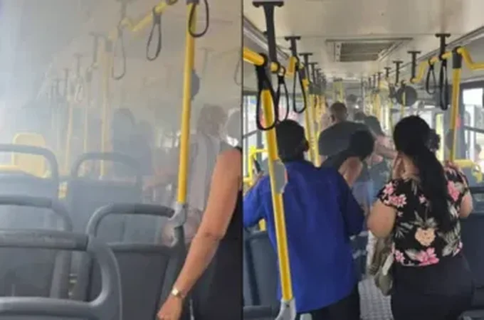 Celular explode no bolso de passageira dentro de ônibus