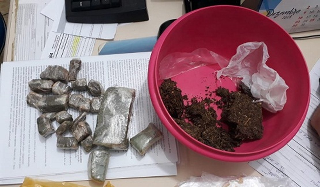 Polícia apreende drogas e prende suspeito no bairro Planalto, em Arapiraca