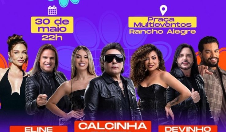 São Sebastião celebra 66 anos com grande shows de ﻿Calcinha Preta, Devinho Novaes e Eline Martins