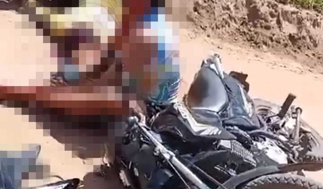 Acidente envolvendo duas motos deixa um homem morto e outro gravemente ferido no Agreste